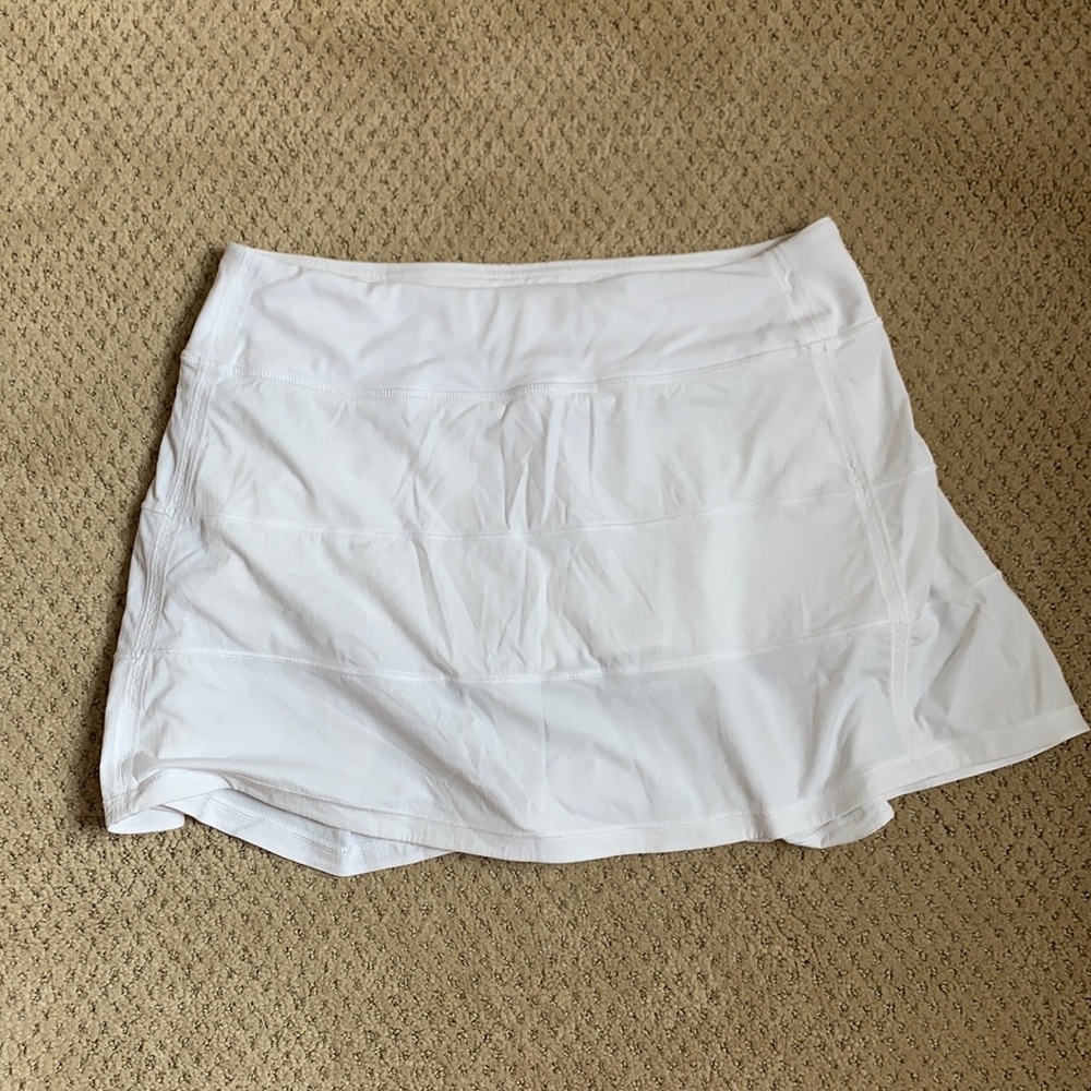 Lululemon White Pace Rival Mid Rise Skirt *Tall
